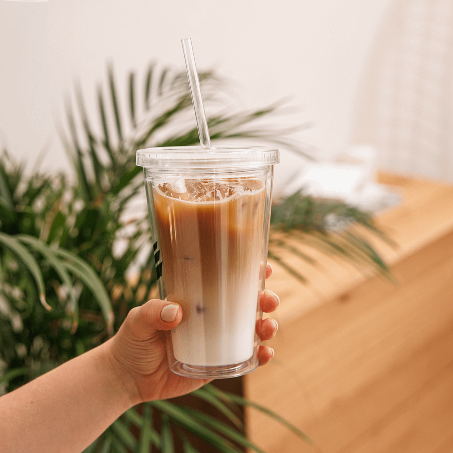 Double Wall Clear Plastic Tumbler - Black product image (12)