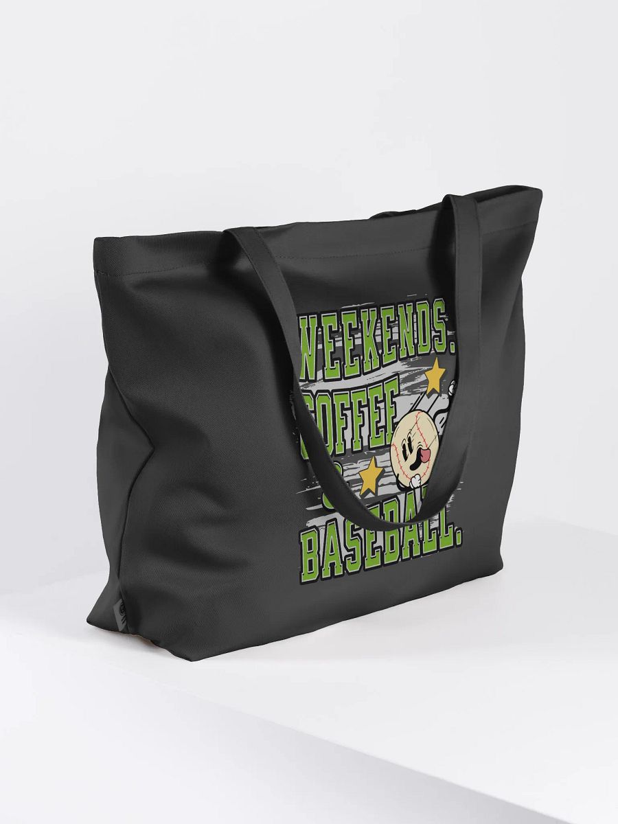 Weekends Coffee And Baseball Cheer Organic Tote Bag product image (1)