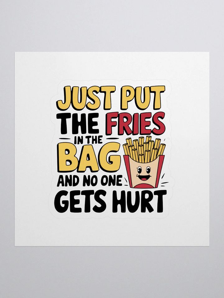 French Fries Hostage Kiss Cut Stickers product image (1)