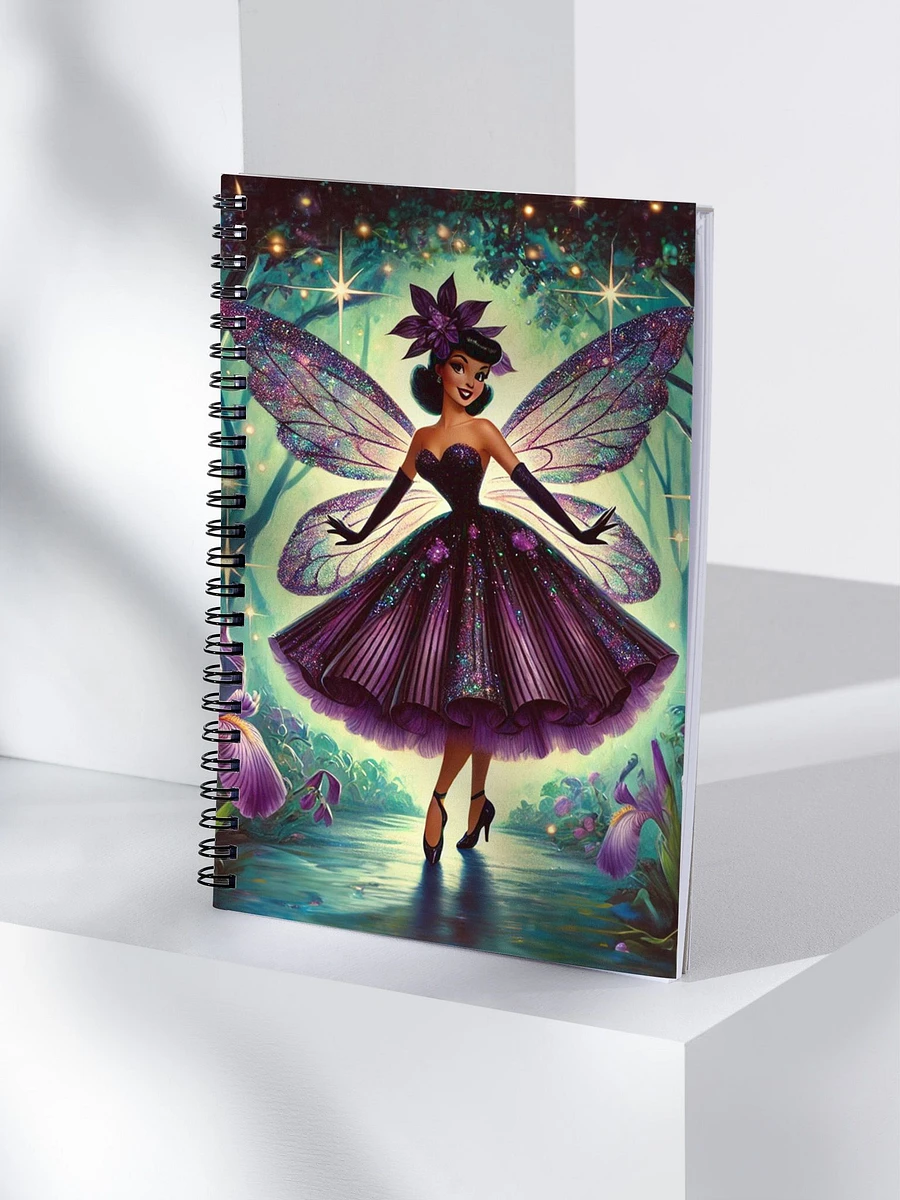 Enchanted Forest Purple Iris Fairy Spiral Notebook product image (4)