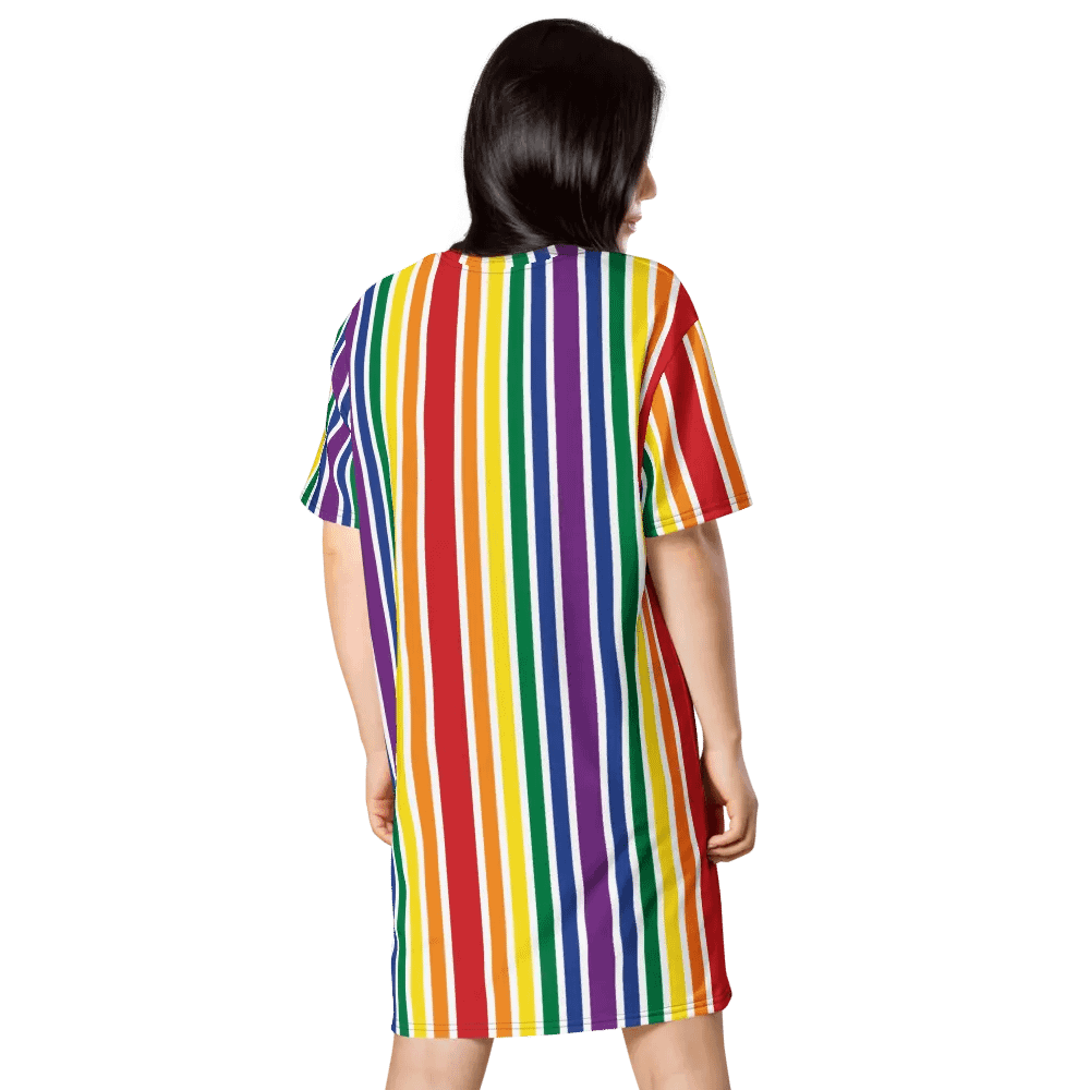 Rainbow Stripe T Shirt Dress product image (3)