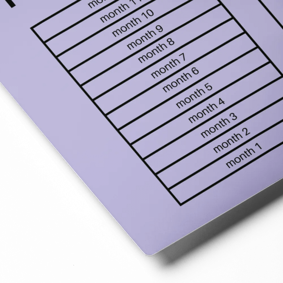 ANNUAL RENT TRACKER (black design 6) product image (2)