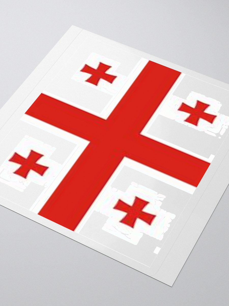 Georgia Flag Sticker | Five Crosses Design | Durable Vinyl | 3 Sizes product image (8)