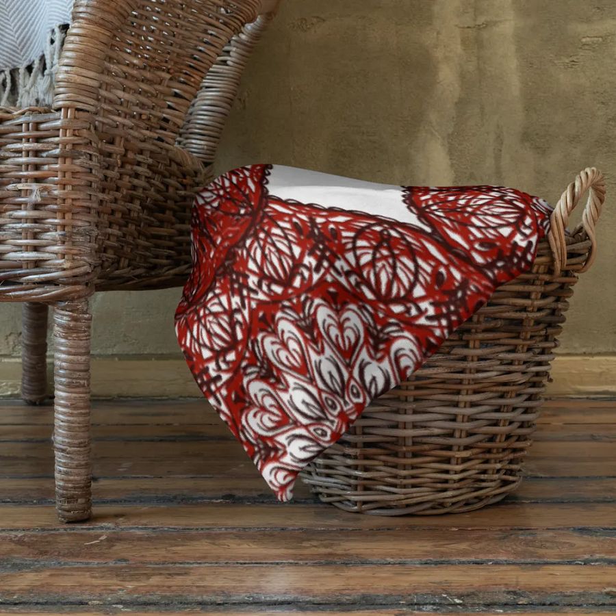 Lace of Crimson Throw Blanket product image (10)
