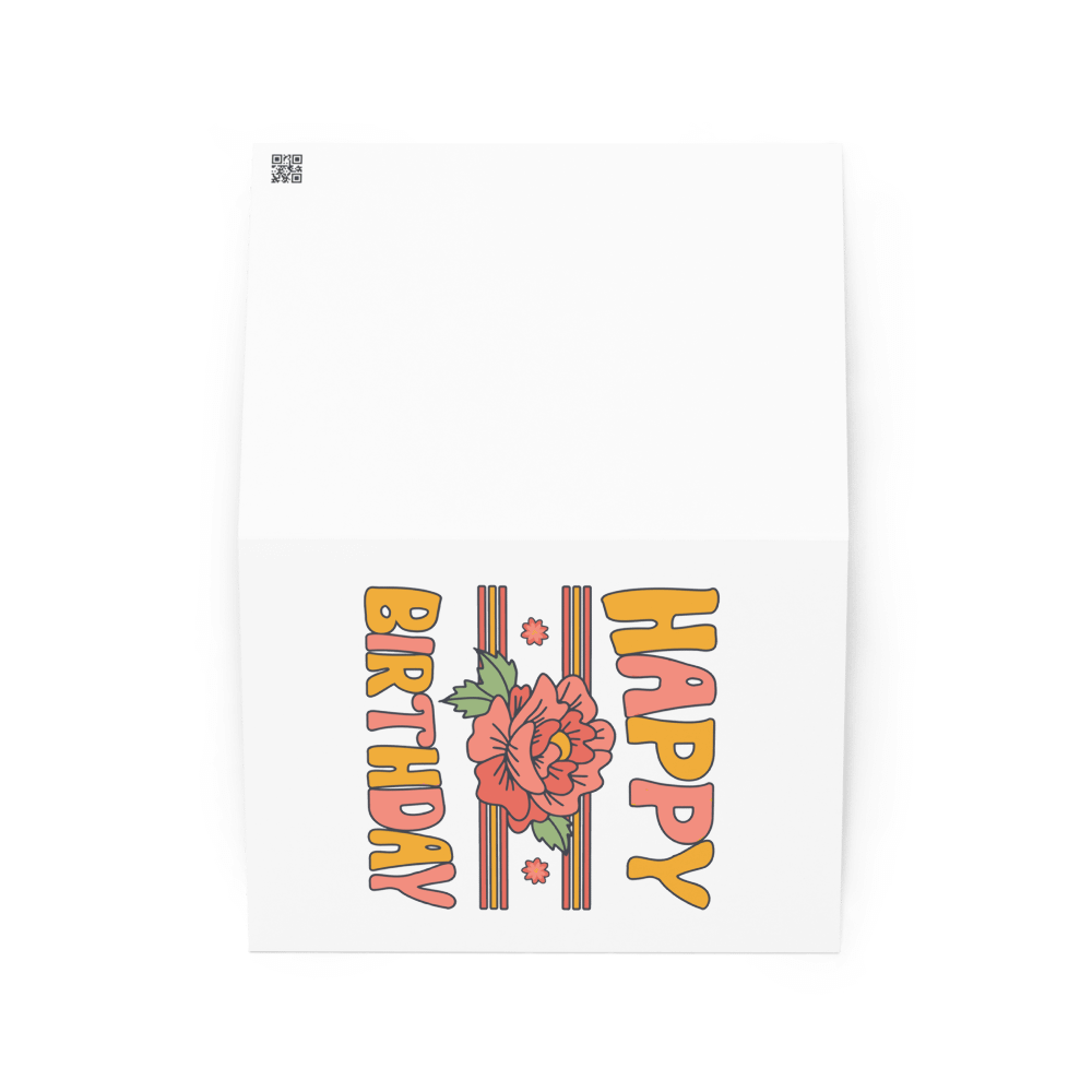 Happy Birthday (Flowers) Birthday Card 5" x 7" product image (2)