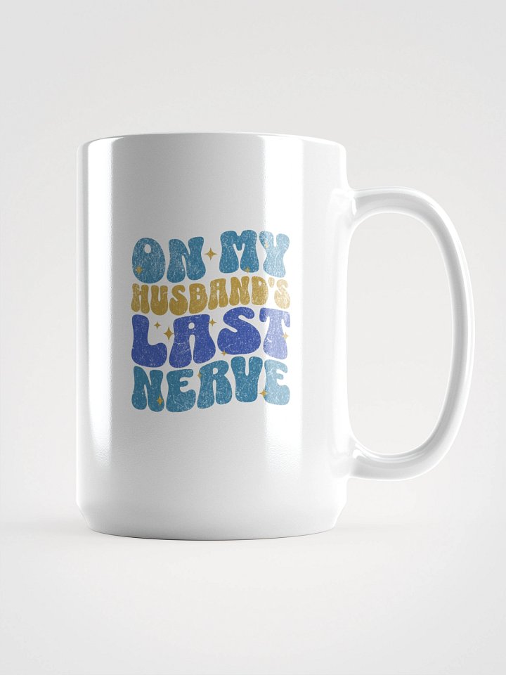 On My Husband’s Last Nerve Bold 70s Style Mug product image (1)