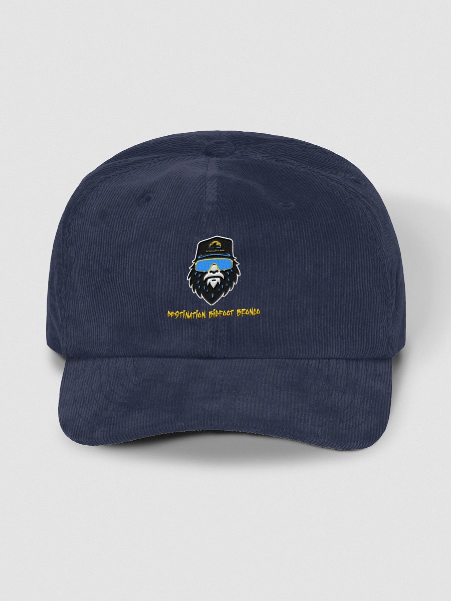 Destination Bigfoot Bronco Corduroy Bigfoot Logo Dad Hat (Oxford Navy) product image (1)