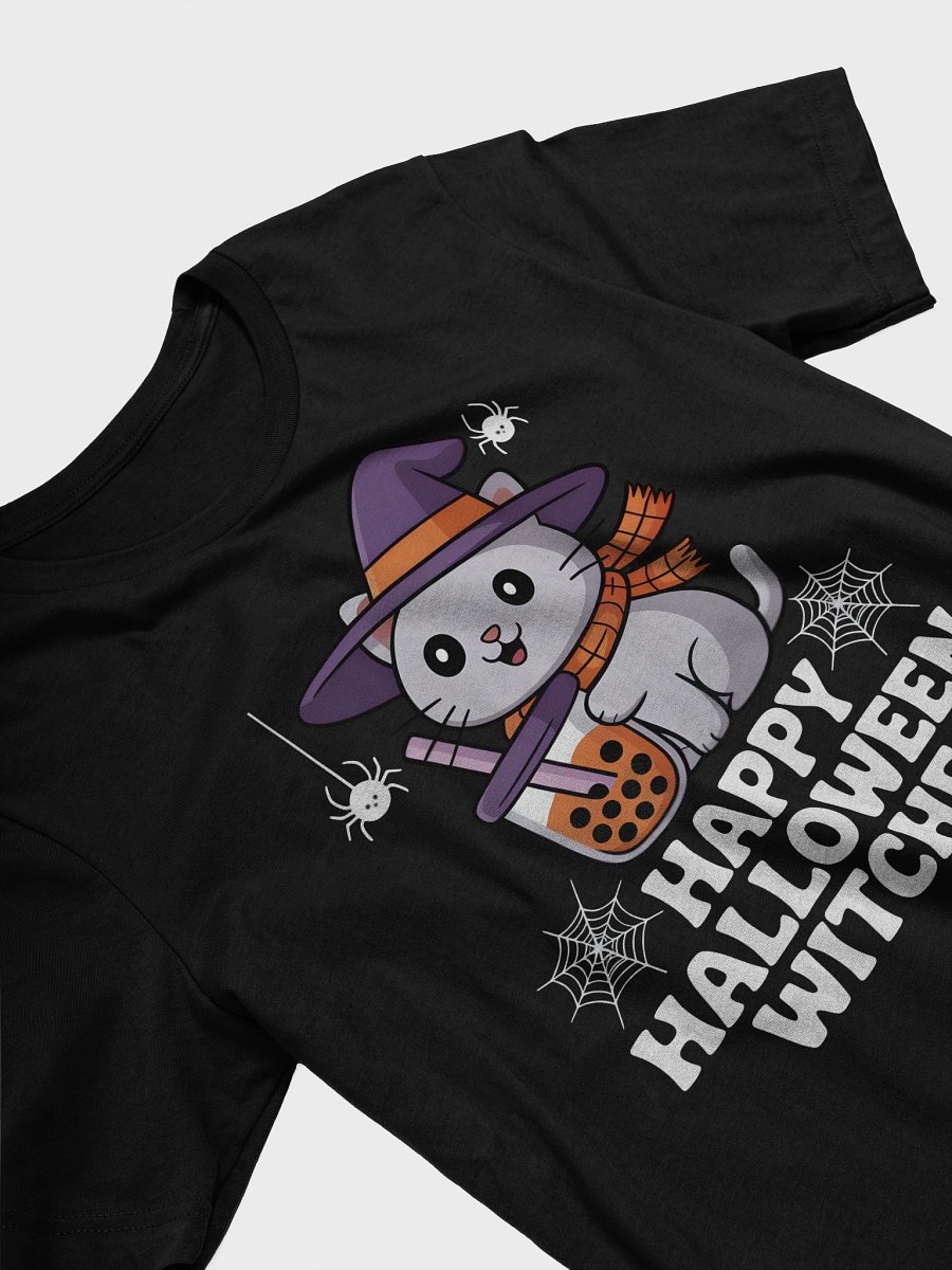 Bubble Tea Cat Happy Halloween T-Shirt product image (21)