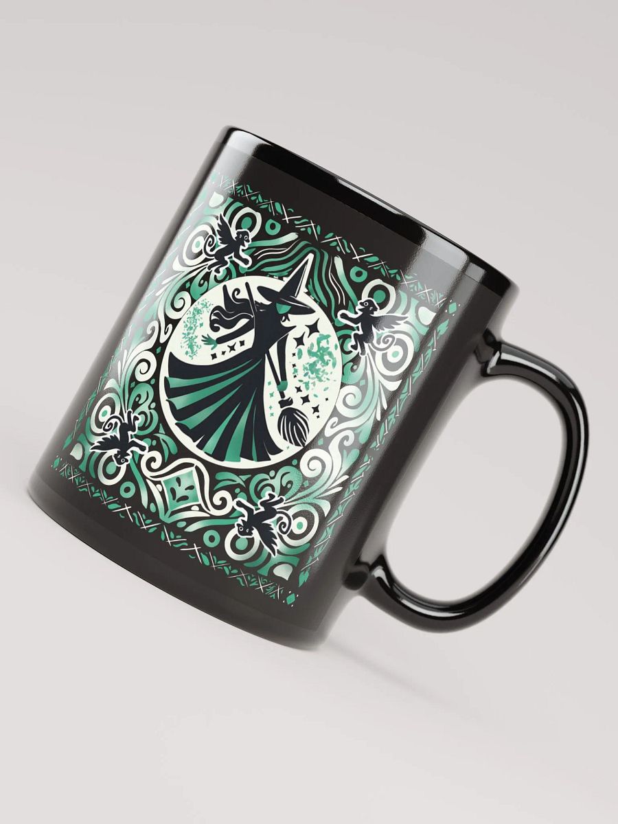 Wicked Spanish Tile Elphaba Mug – Black Glossy Broadway Coffee Cup product image (8)