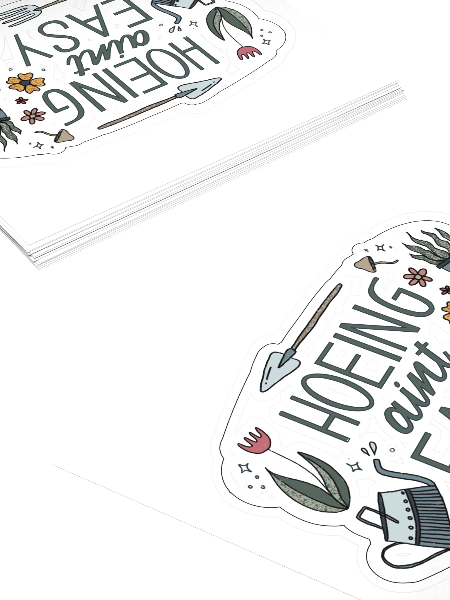 Hoeing Ain’t Easy Sticker product image (4)