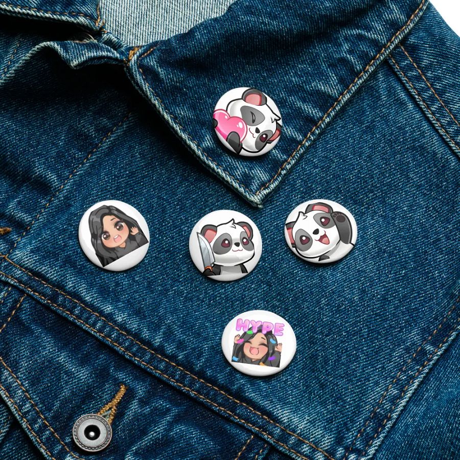 Cheerful Riv/Panda Heart Pin Set product image (7)
