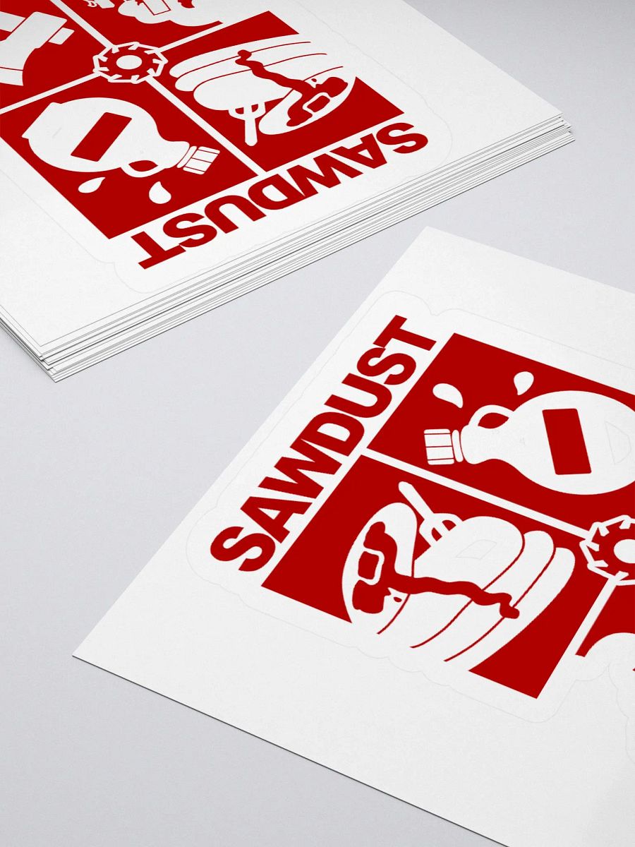 4 Square (red) Sticker product image (10)