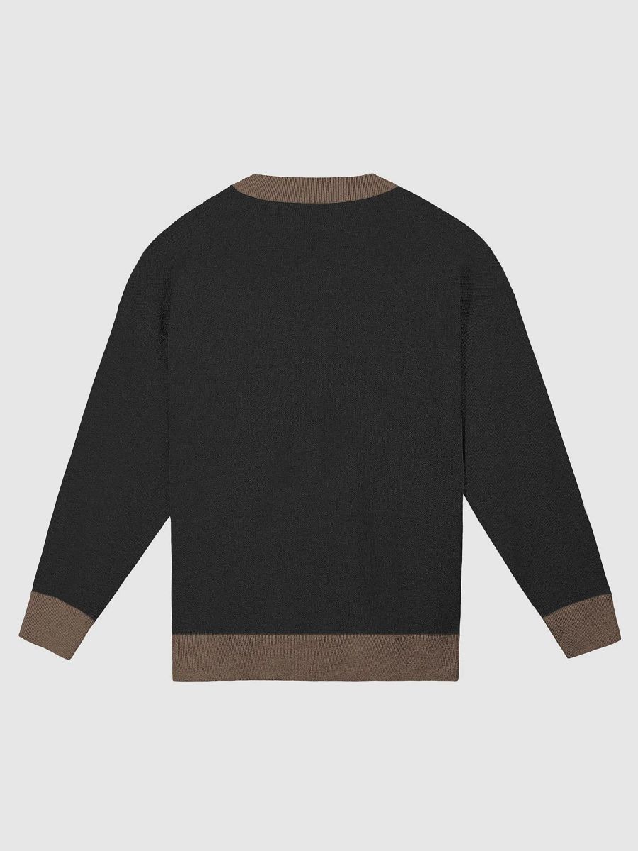 Brown Cheetah Heart Jacquard Knitted Crewneck Sweater product image (2)