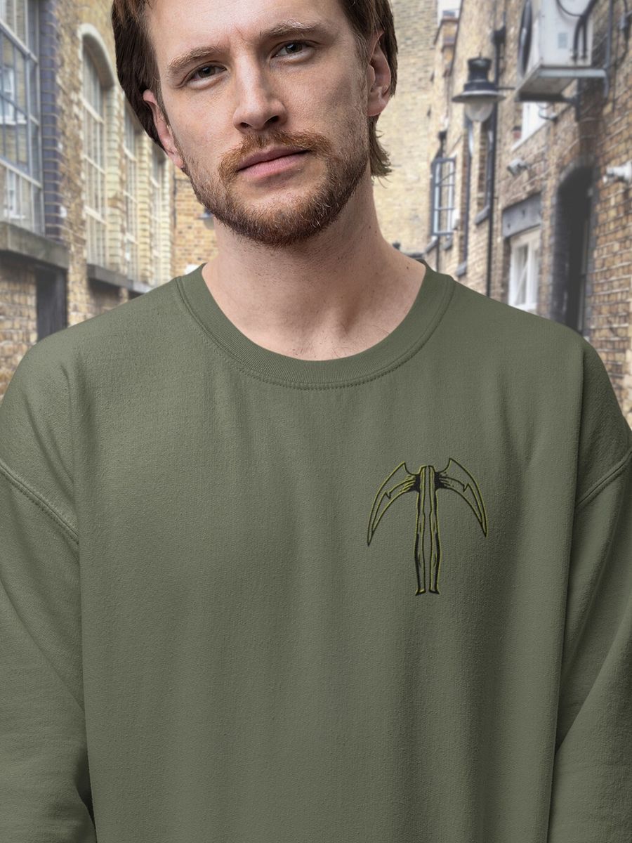 Meeple Death Plague Doctor Sweatshirt for Board Gamers - Back Print - Play or Die product image (4)
