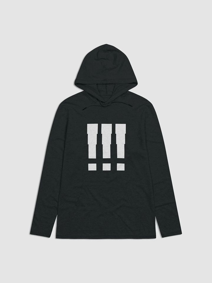 !!! | Black/White Lightweight Hoodie product image (1)
