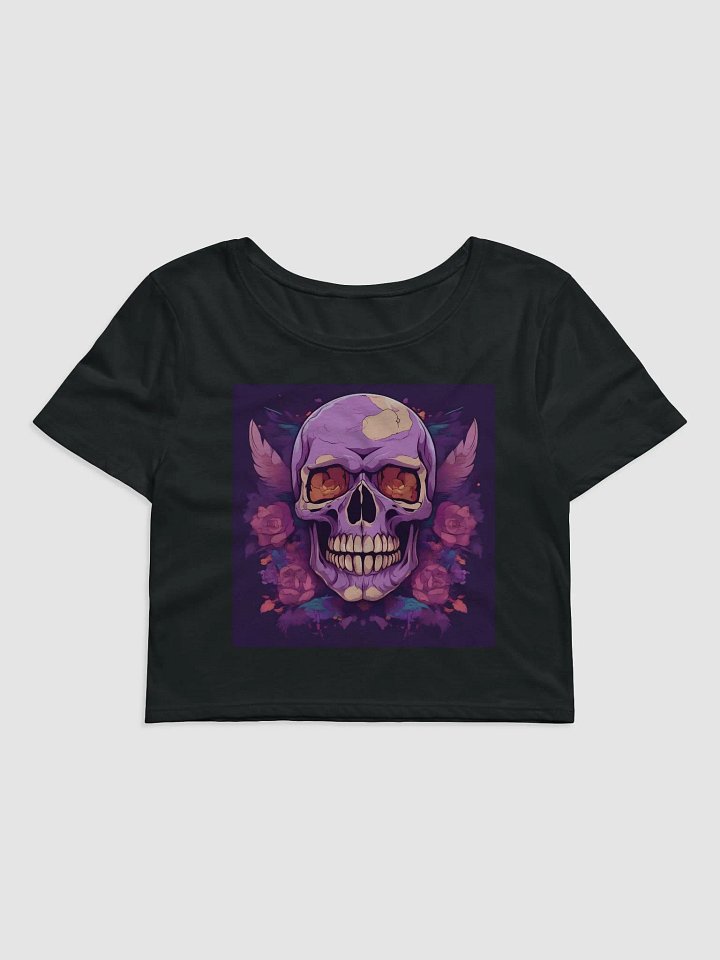 Gothic Rose Skull Crop Tee product image (2)