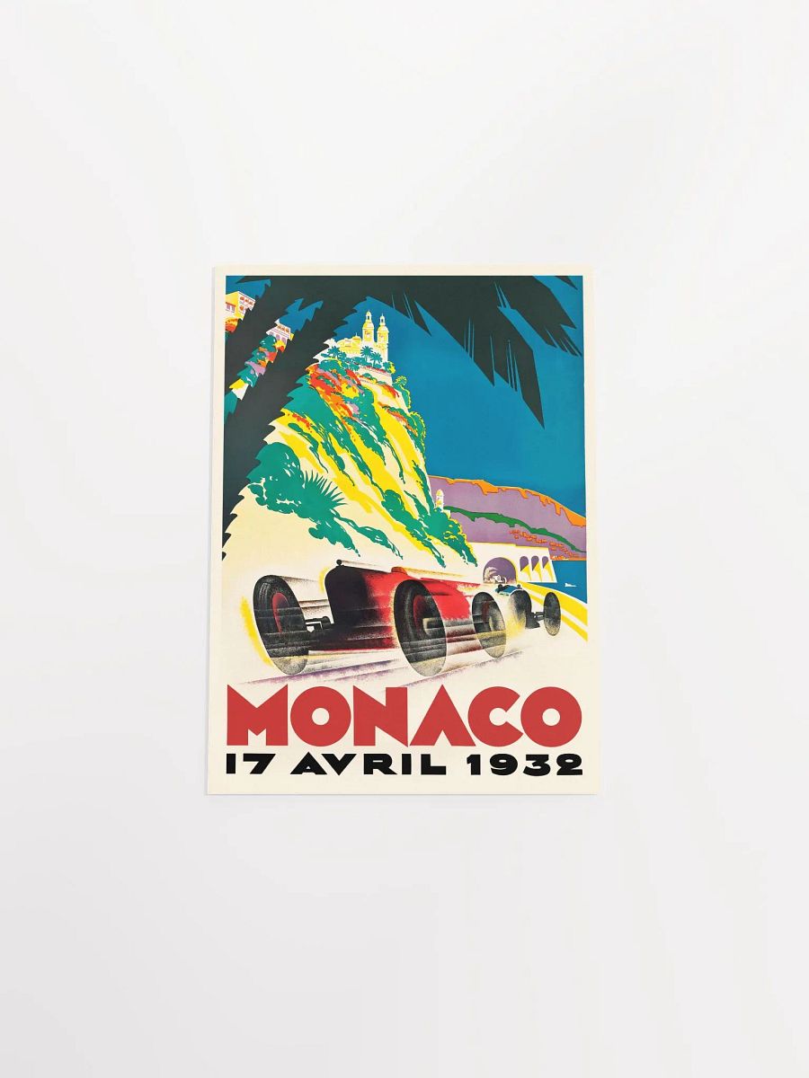 Monaco Vintage F1 Grand Prix, 1932 poster — Vintage Formula 1 poster, Monaco Grand Prix poster, retro travel poster product image (9)