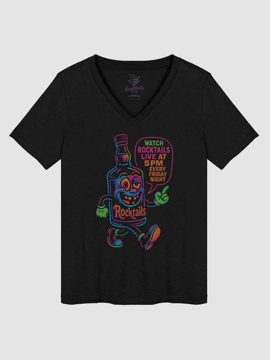Mr. Bottle "black light" Ladies V-Neck product image (1)