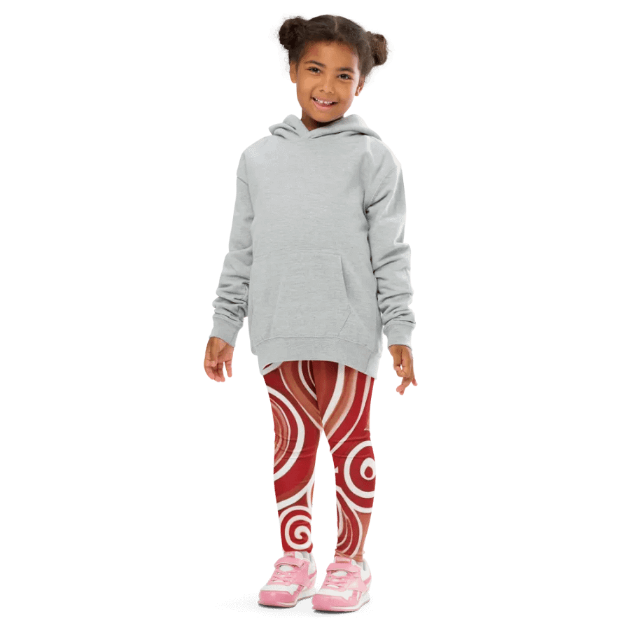 Funky Cherry Swirls Liquid Tie-Dye Kid's and Toddler's Leggings product image (12)