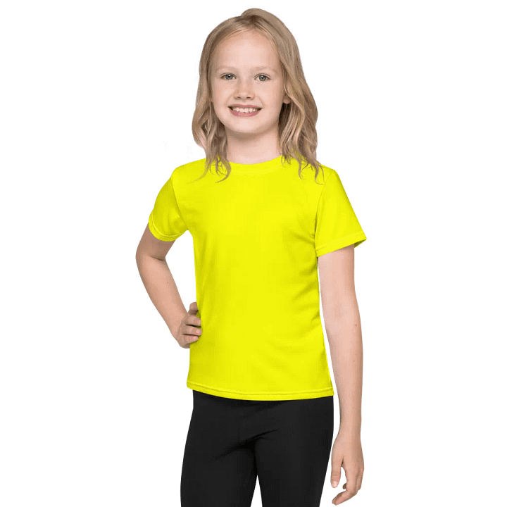 Kids Plain Color Yellow T-Shirt product image (1)