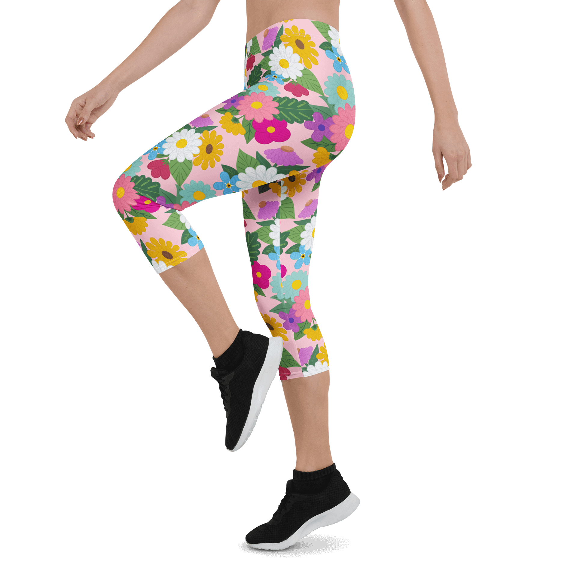 Floral Yarn Print Capri Leggings product image (4)
