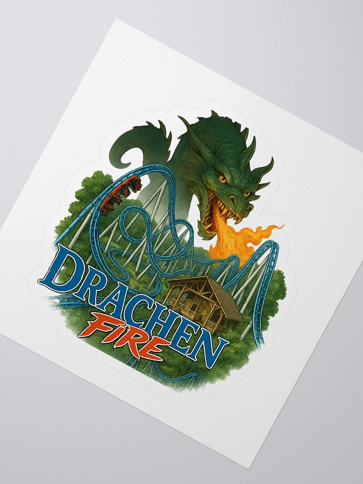 Drachen Fire Roller Coaster Kiss-Cut Stickers product image (2)
