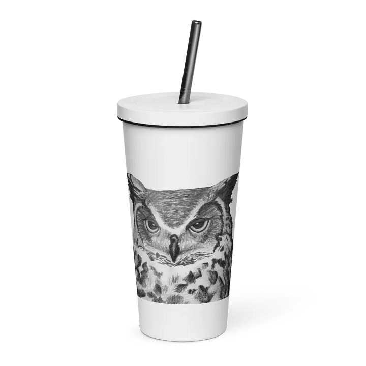 Owl Drawing Straw Cup product image (1)