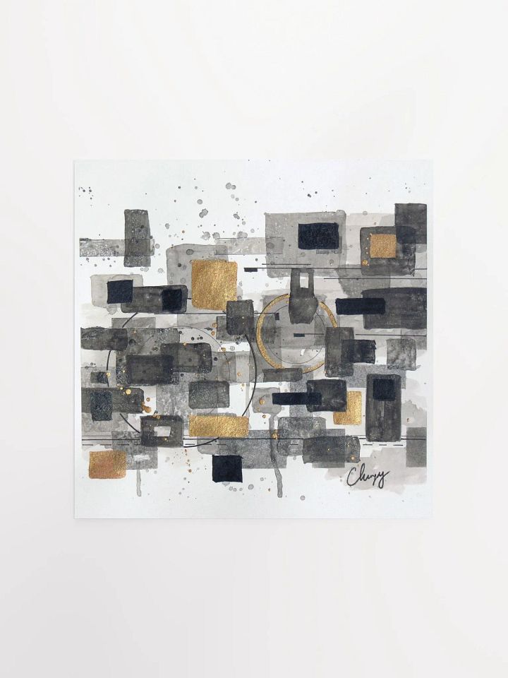 Abstract Ink Squares Print product image (1)