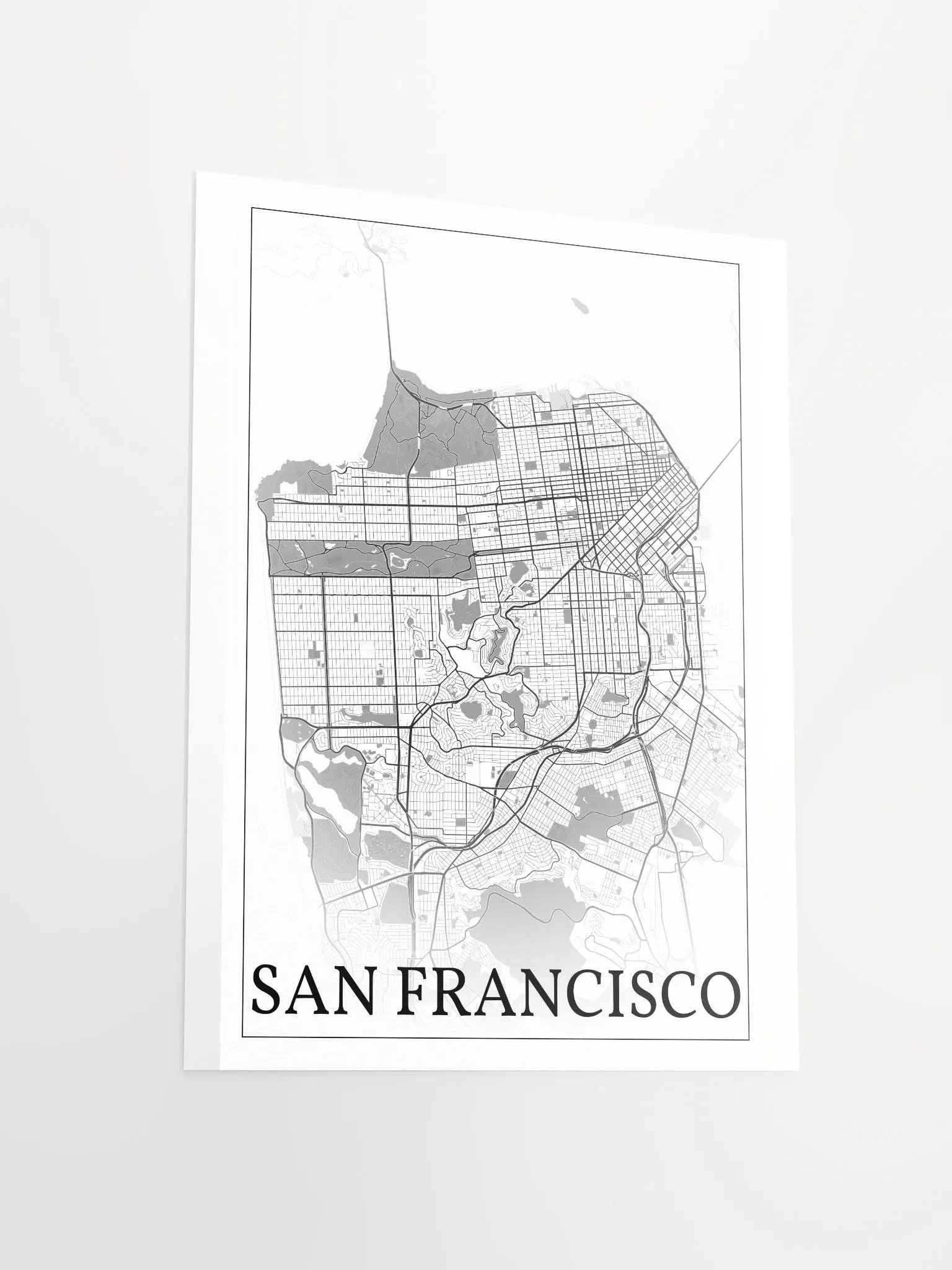 San Francisco, California, USA, city map print product image (13)