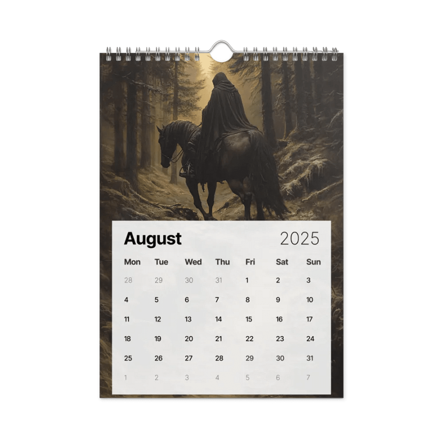 Dark Rider Wall Calendar (2025) by Allcolor product image (5)
