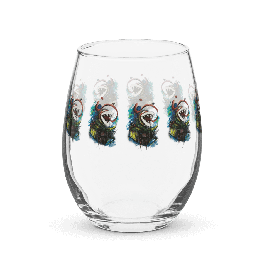 Piranha Plant by StephyJ Stemless Wine Glass product image (3)