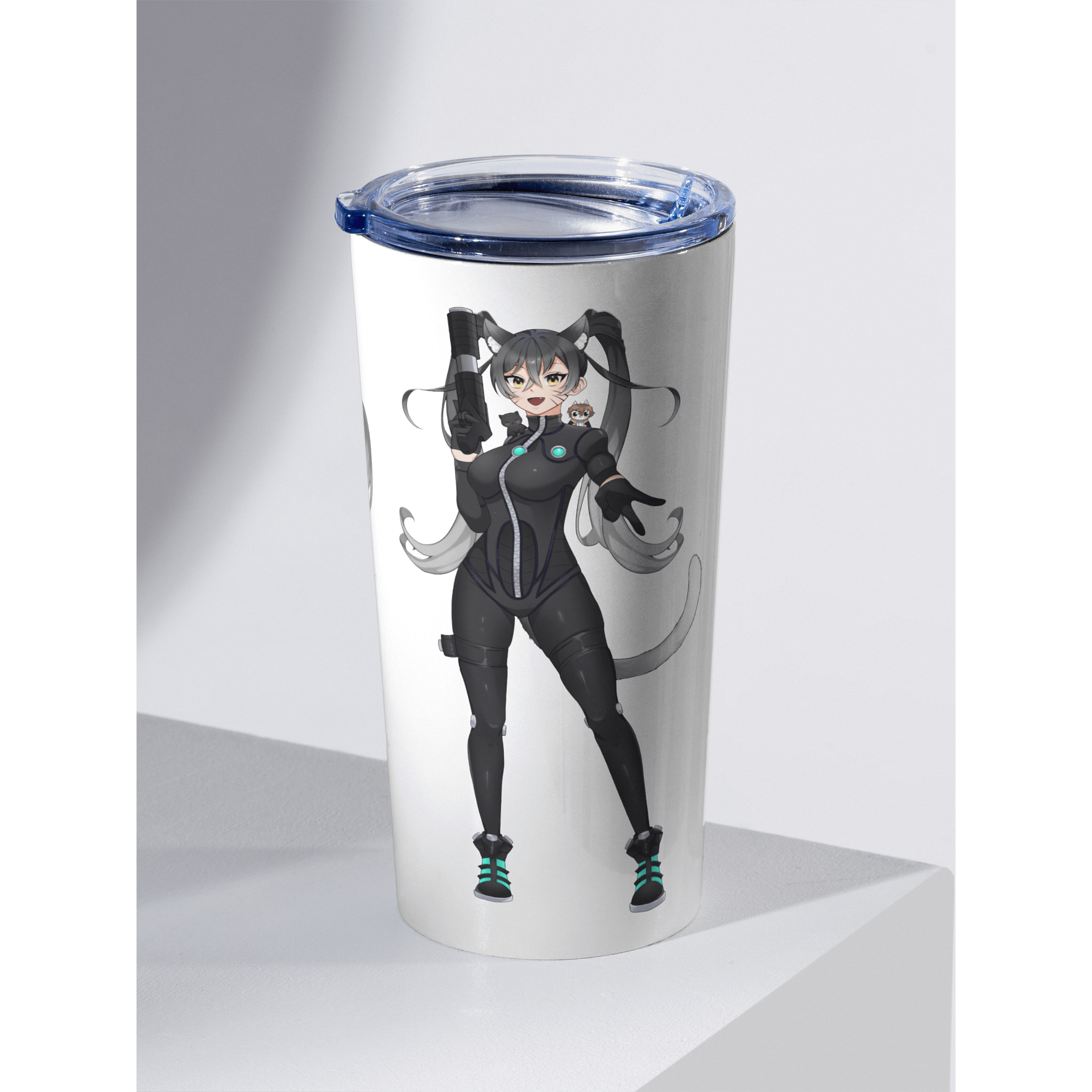 JUNOO CAT 20 OZ STAINLESS STEEL TUMBLER product image (2)