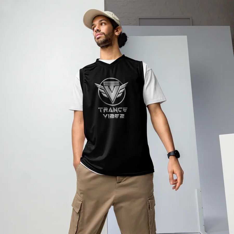 Trance Vibez Black Basketball Jersey product image (5)