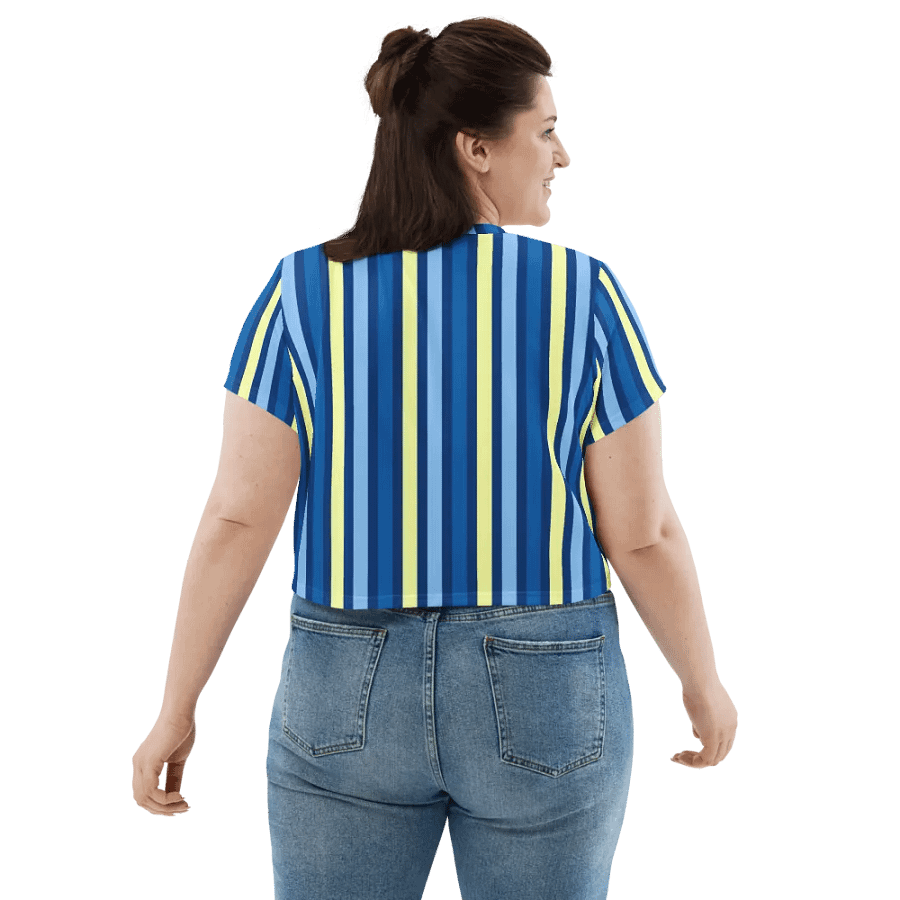 Blue Stripe Crop Top product image (7)