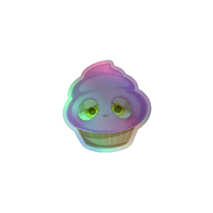 Plum the Muffin Holographic Sticker product image (1)