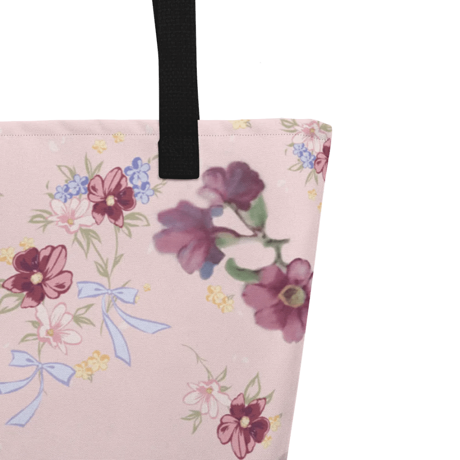Vintage Pink Flowers Tote Bag | Classic Floral Tote | Pink Blossom Everyday Tote product image (3)