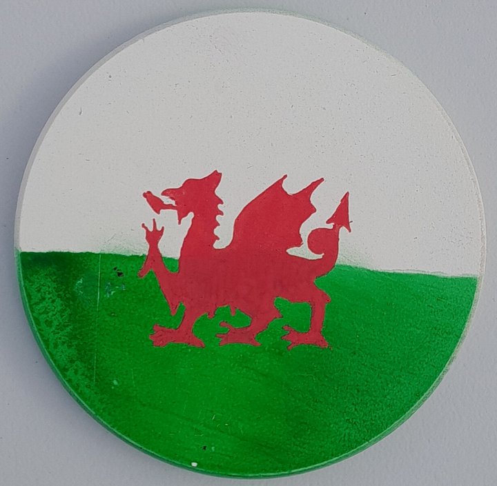 Welsh Flag Hand Made Coaster product image (1)