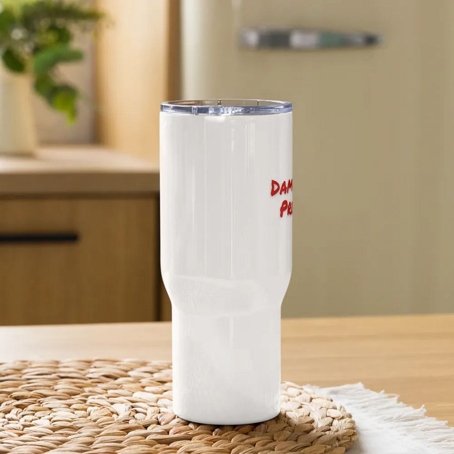 Damn I'm Pretty Travel Mug - Red Lettering product image (3)