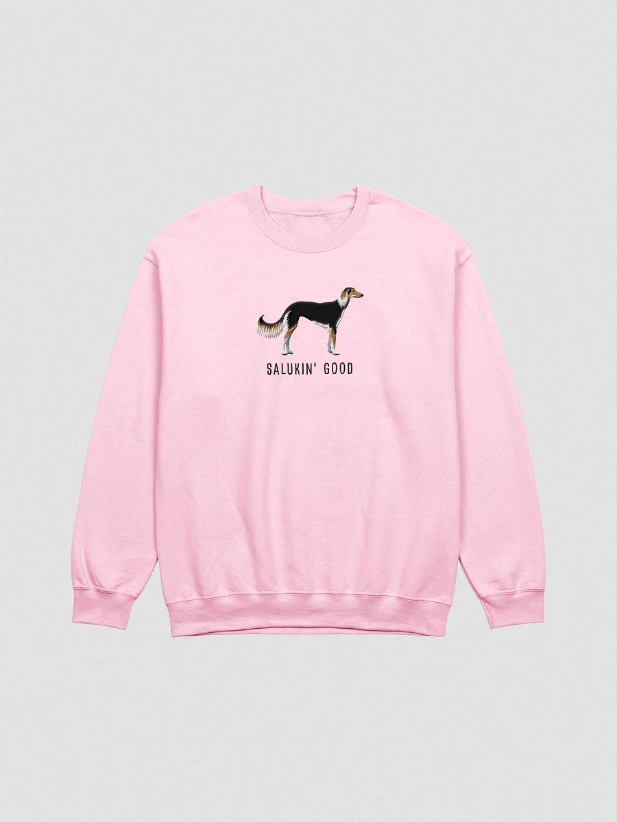 Salukin' Good Sweatshirt (Embroidered) of a Saluki(Black & Tan) product image (4)