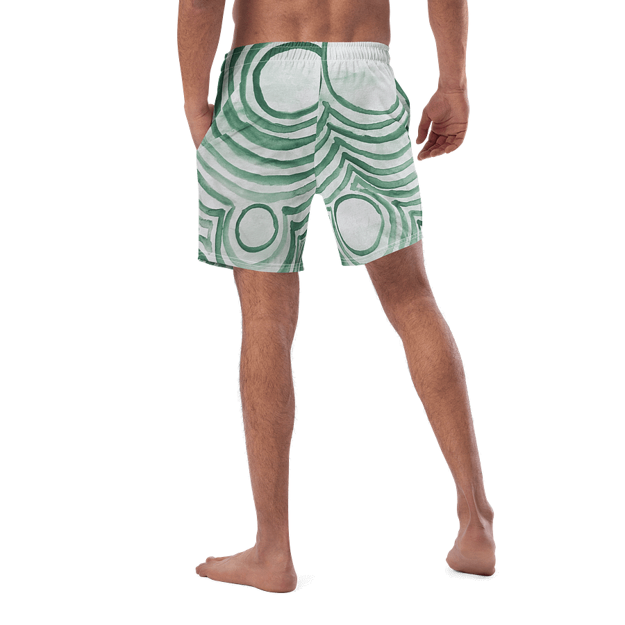 "Green Swirl" Swim Trunks product image (5)
