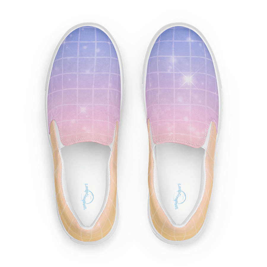 ImaginaryStory Gradient Grid Flats Slip on Loafer shoes product image (1)