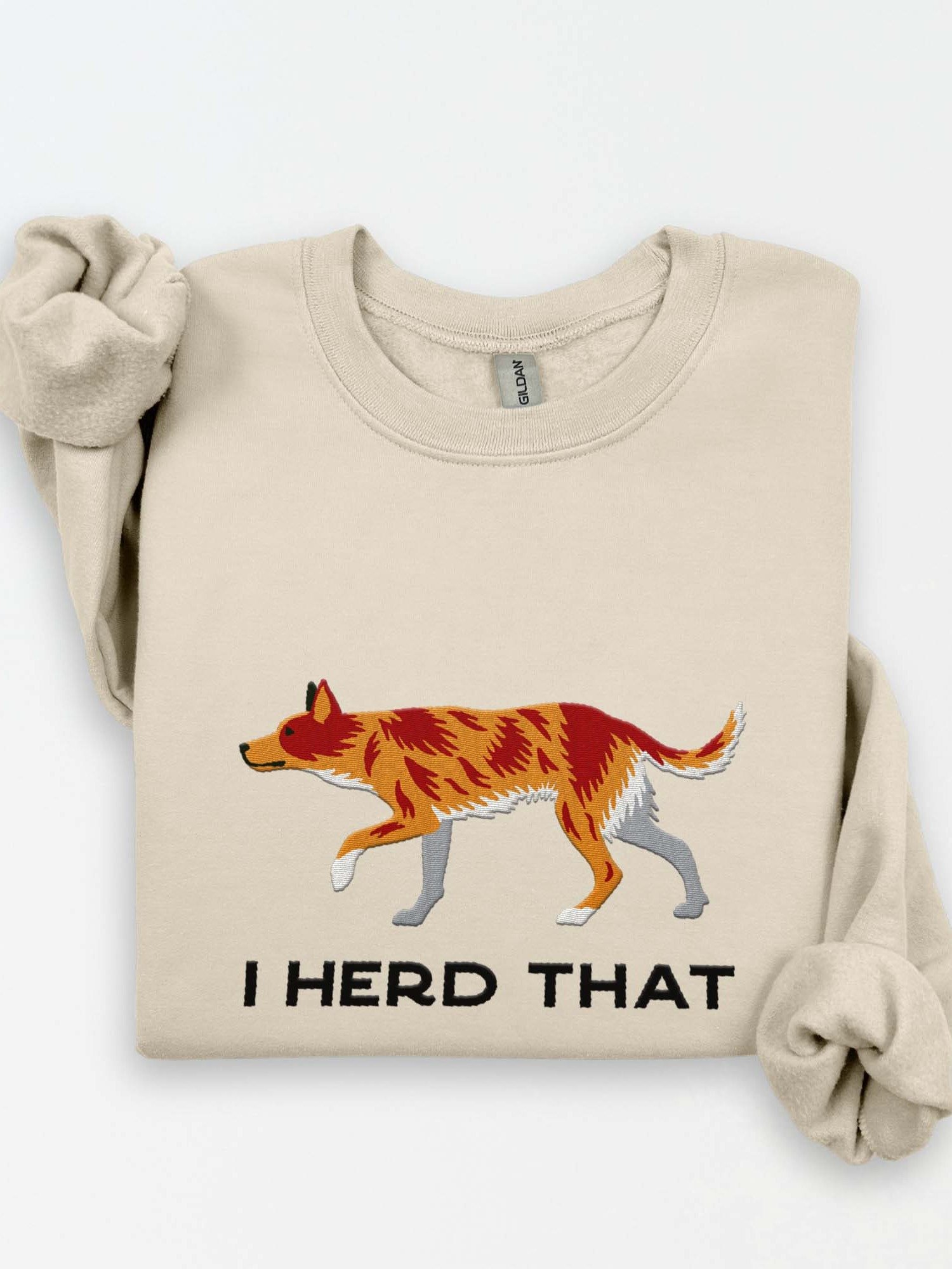 I Herd That Sweatshirt (Embroidered) of an Australian Koolie(Red Merle) product image (1)