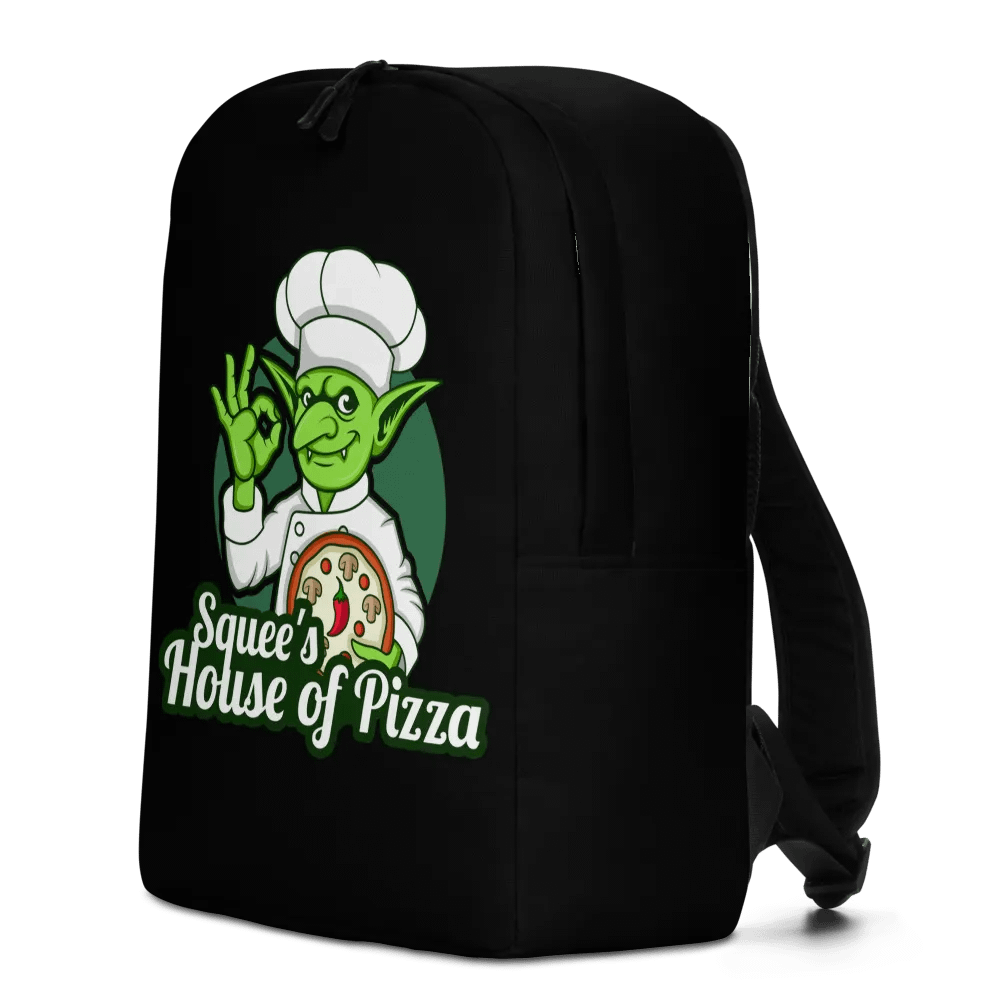 Squee’s House of Pizza Minimalist Backpack (Black) product image (2)