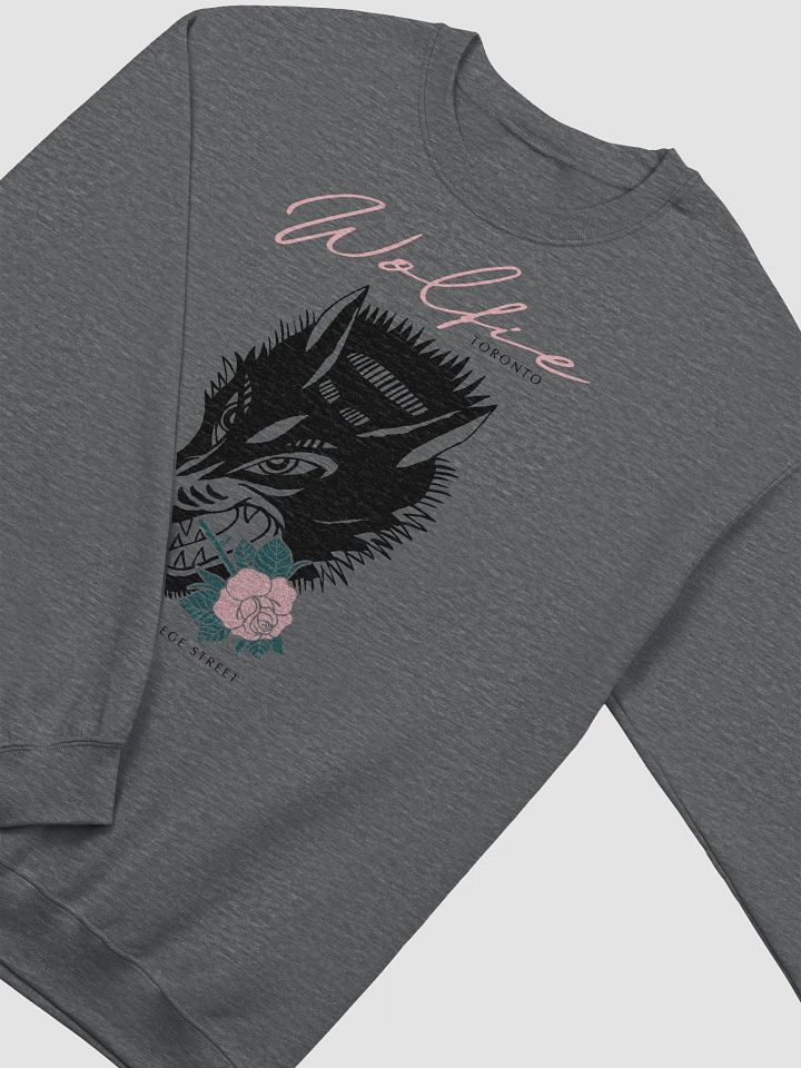 WOLFIE BLACK WOLF CREW SWEAT product image (2)