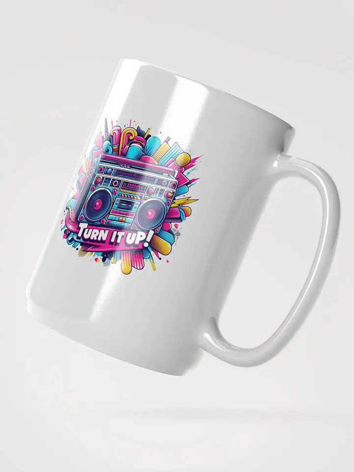 Retro Boombox Blast Mug | AI Design oldschool product image (2)