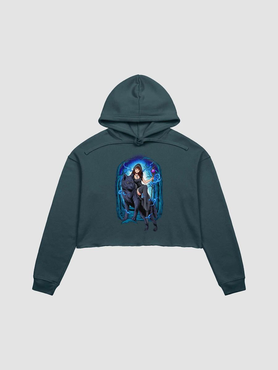 Mystical Wolf and Witch Crop Hoodie product image (2)
