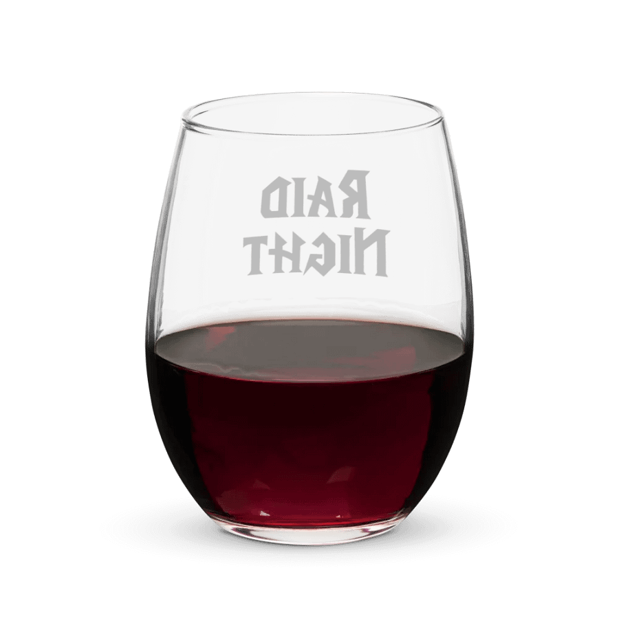 Raid Night | World of Warcraft | Wine Glass product image (4)