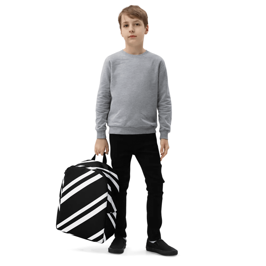 Striped Noir Minimalist Backpack product image (5)