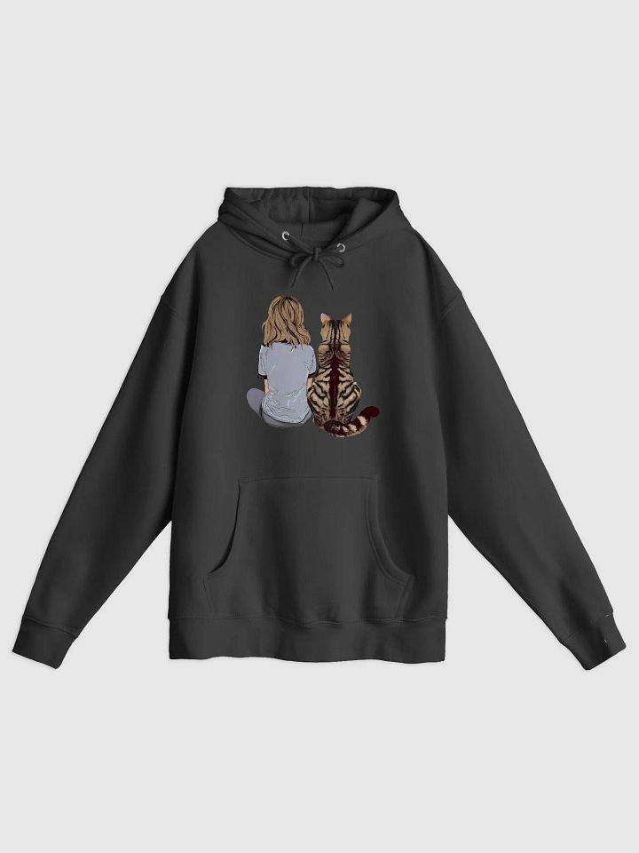 A Girl and her Giant Tabby Cat Hoodie product image (1)