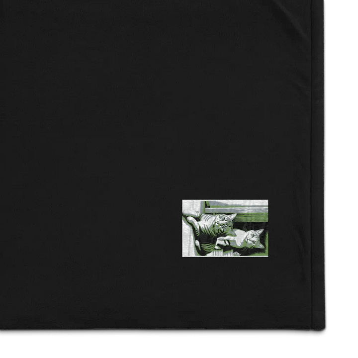 Striped Feline Serenity Premium Sherpa Blanket product image (1)